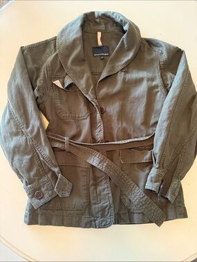 Banana Republic Olive Utility Belted Jacket